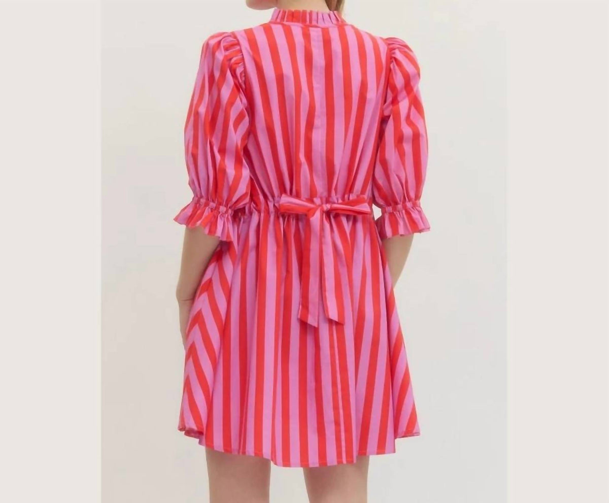 Entro - Stripe Mini Dress