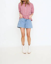 Entro - Studded Denim Shorts