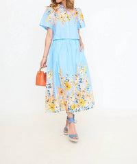 Entro - Summer Florals Midi Skirt Set