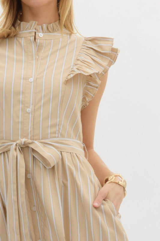 Entro - The Margo Midi Dress - brown - clothing - dresses