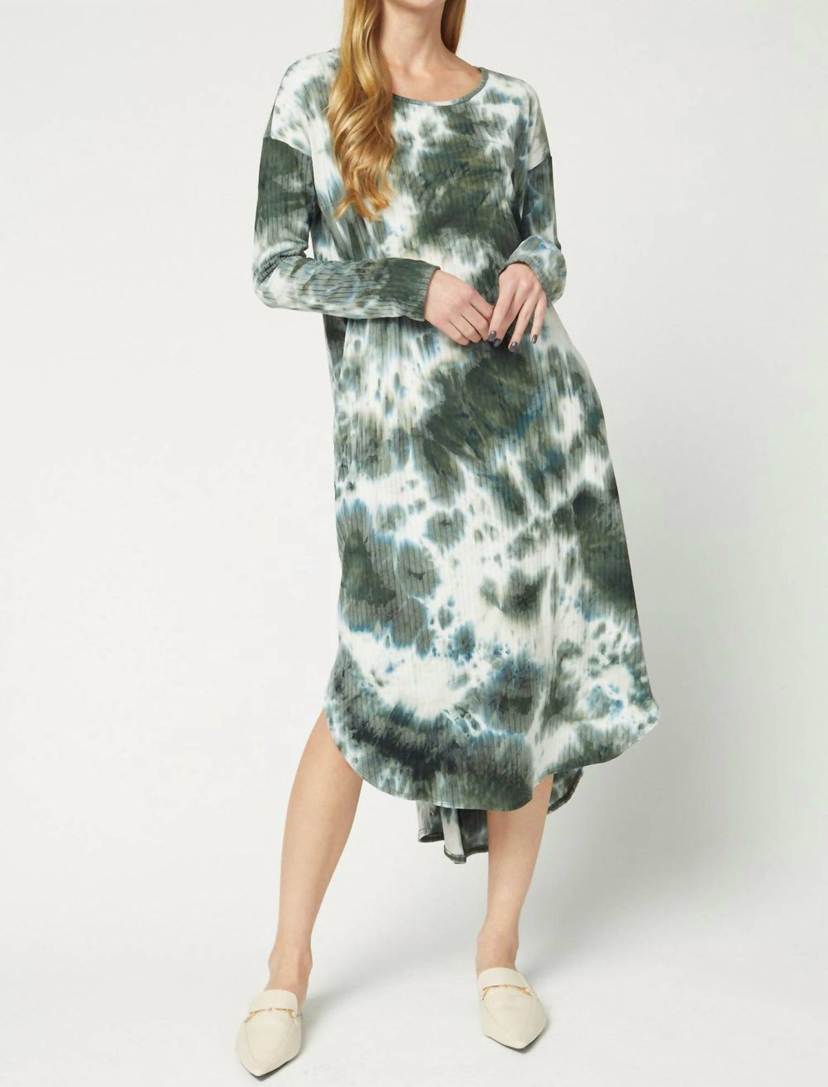 Entro - Tie Dye Ribbed Pocket Dress