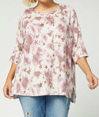 Entro - Tie Dye & Stars Top