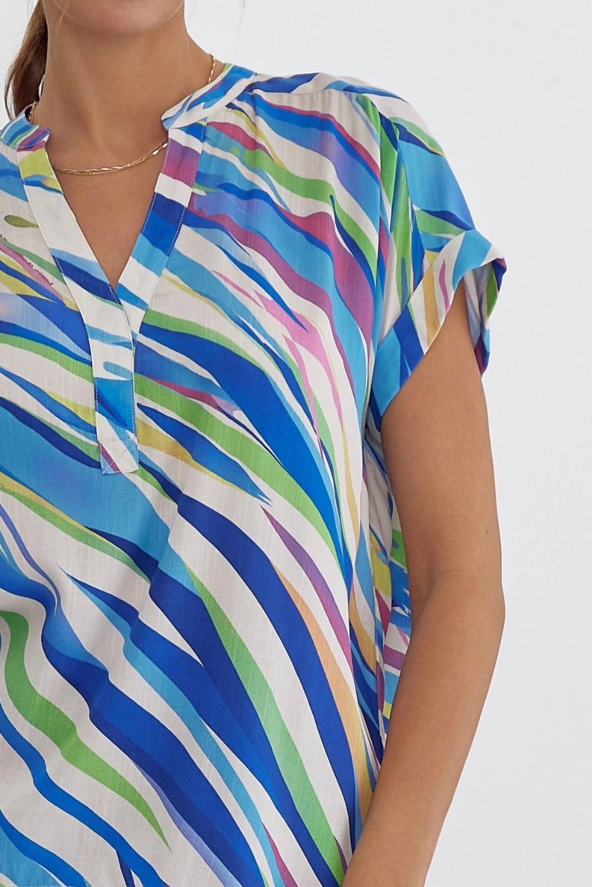 Entro - Tiger V-Neck Top