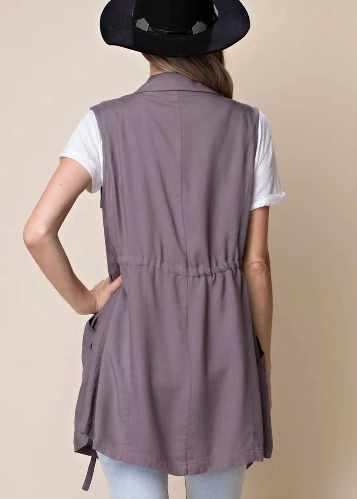 Entro - Trench Dropped Lapel Vest