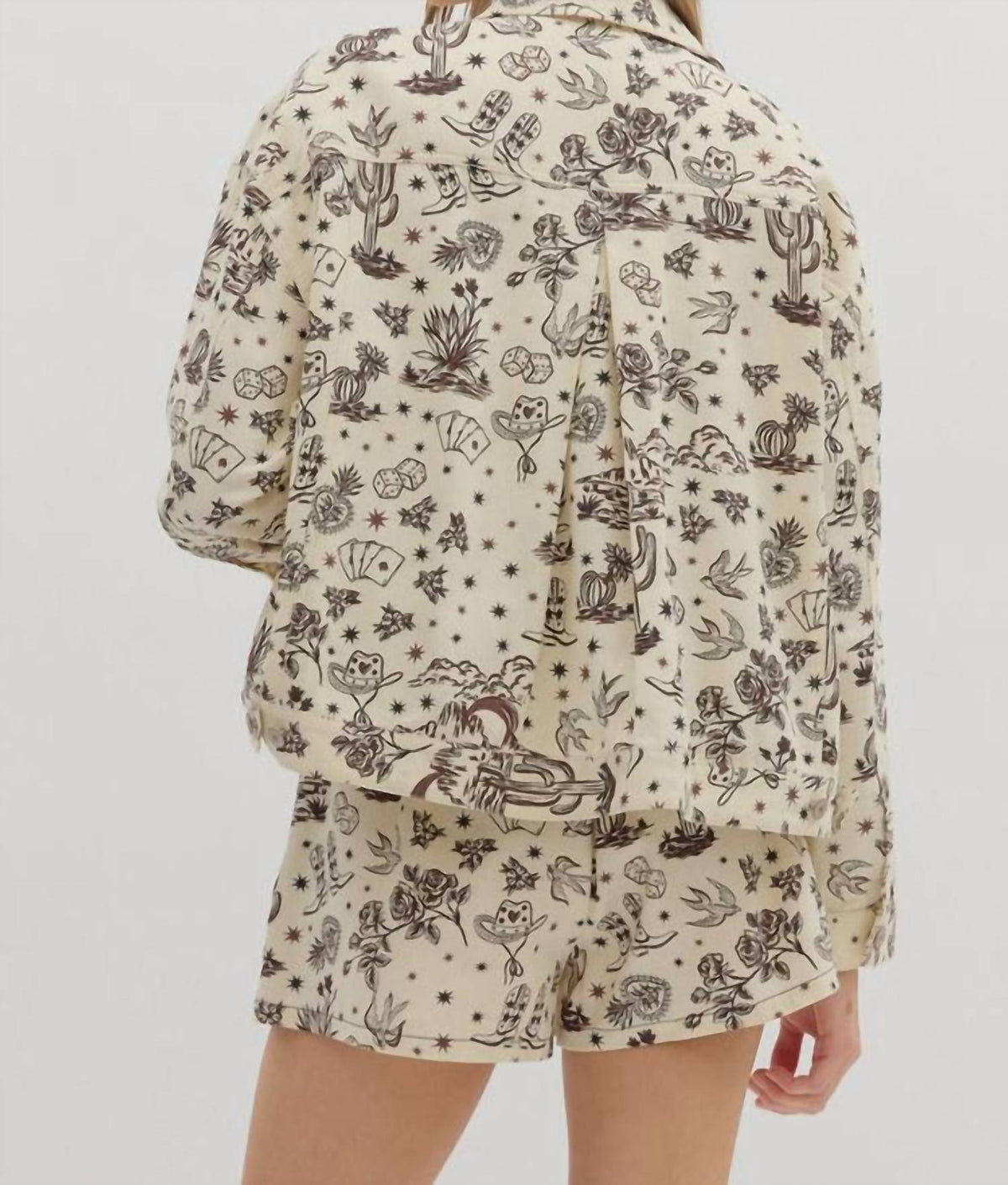 Entro - Western Canvas Denim Relaxed Jacket