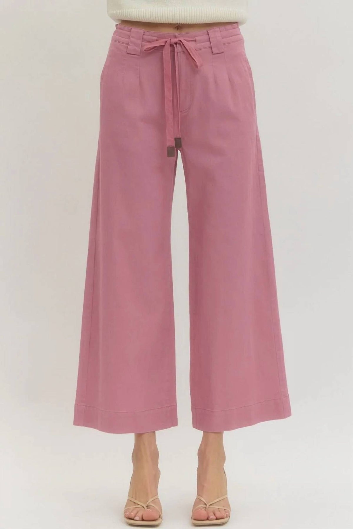 Entro - Wide Leg Tie Pants