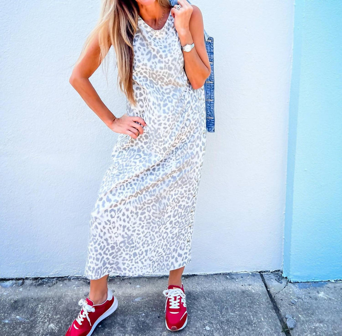 Entro - Wild Side Studded Midi Dress