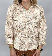 Entro - Women's Luxe Leopard Button-up