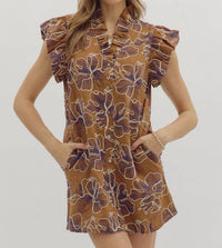 Entro - Women's Commencing Autumn Embroidered Floral Dress