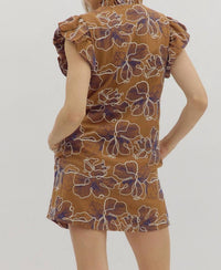 Entro - Women's Commencing Autumn Embroidered Floral Dress