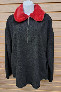 Entro - Women's Half Zip Sweater Jacket Collar