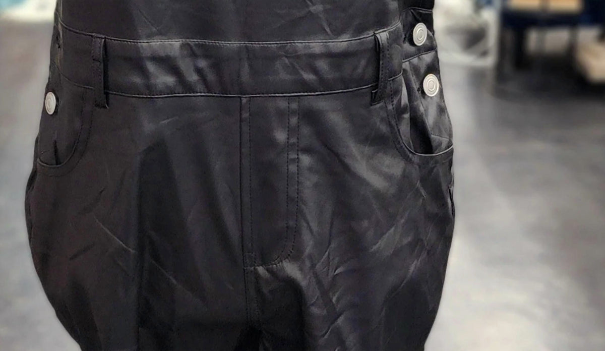Entro - Women's Pleather Overalls
