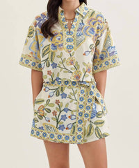 Entrousa - Botanical Print Wrap Skort