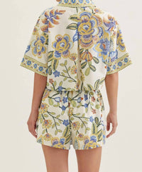 Entrousa - Botanical Print Wrap Skort