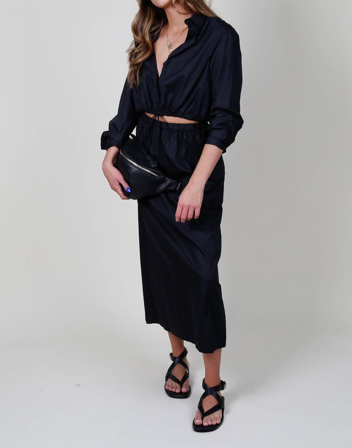 Enza Costa - Cotton Drawcord Shirt