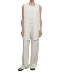 Enza Costa - Crepe Tunic Vest - clothing - jackets - outerwear