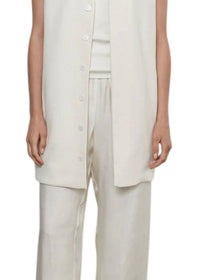 Enza Costa - Crepe Tunic Vest - clothing - jackets - outerwear