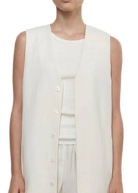 Enza Costa - Crepe Tunic Vest - clothing - jackets - outerwear