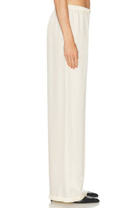 Enza Costa - Fluid Twill Wide Leg Pants - beige - clothing - pants
