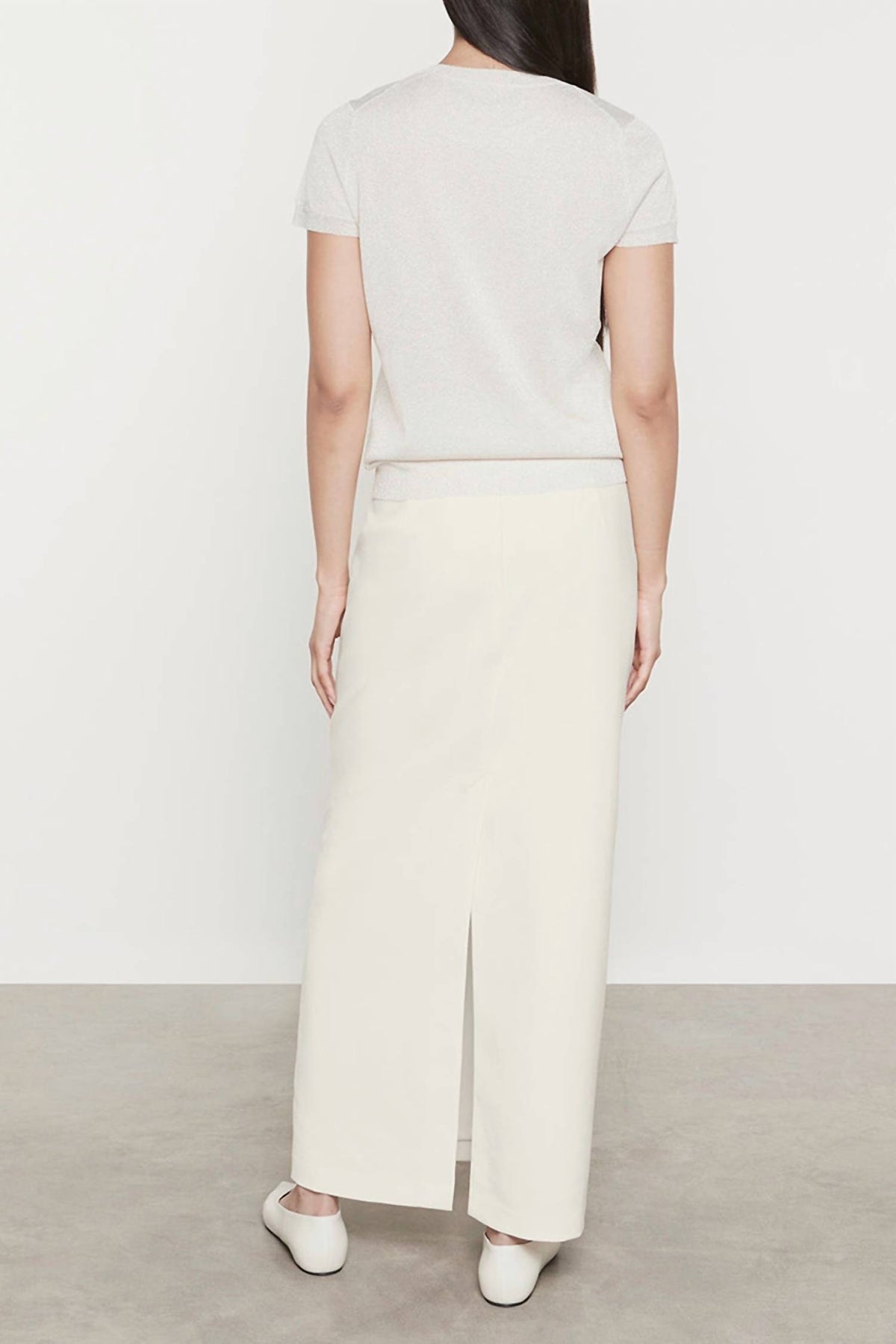Enza Costa - Lamé Short Sleeve Sweater