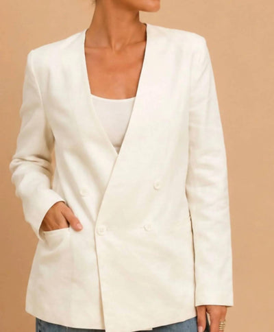 Enza Costa - Linen Double Breasted Jacket