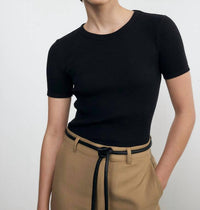 Enza Costa - Pointelle Short Sleeve Top