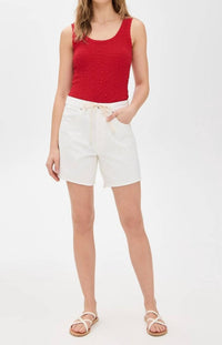 Enza Costa - Puckered Sheath Tank Top - clothing - red - tank - tops