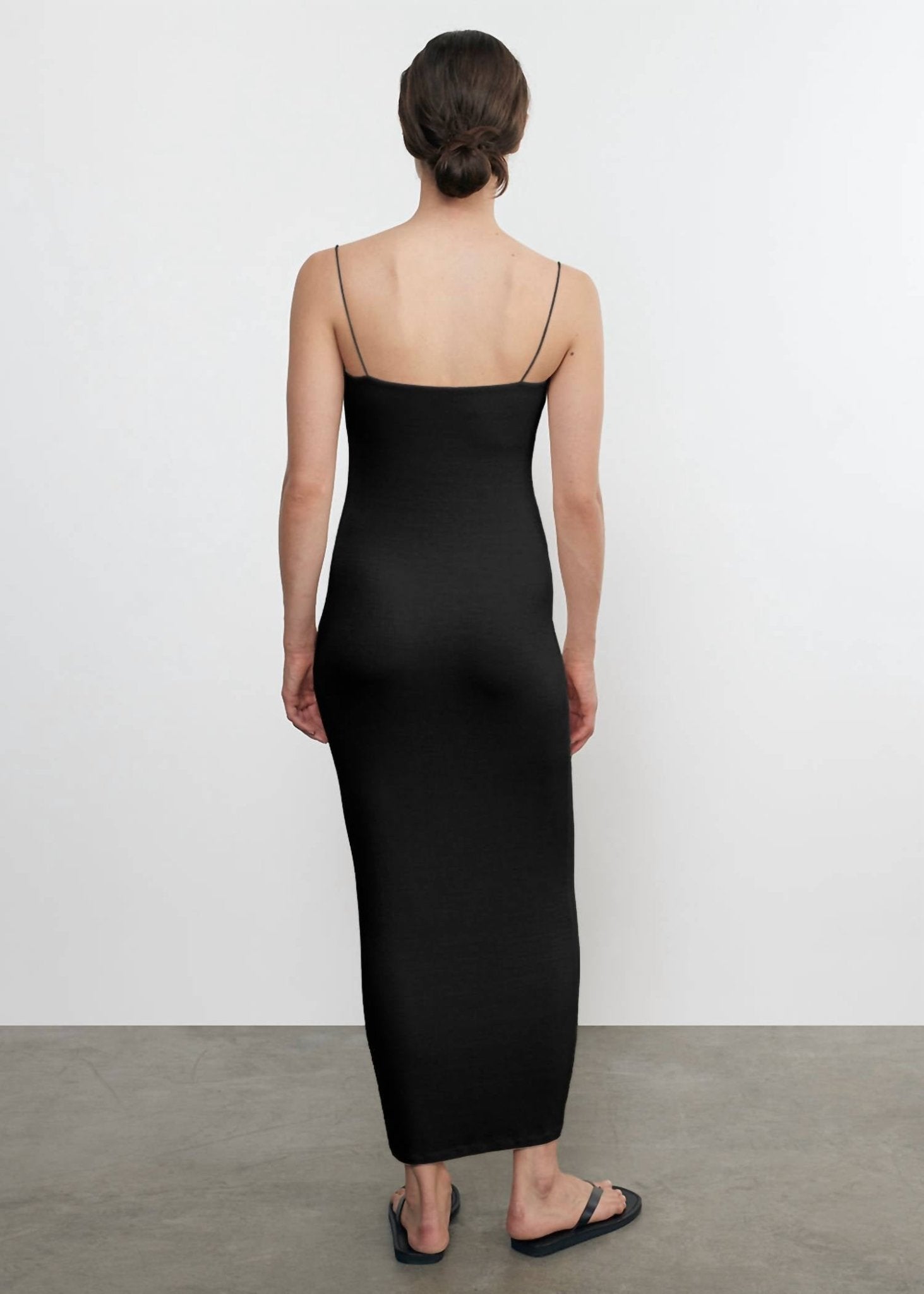 Enza Costa - Silk Rib Essential Strappy Dress - black - clothing - dresses
