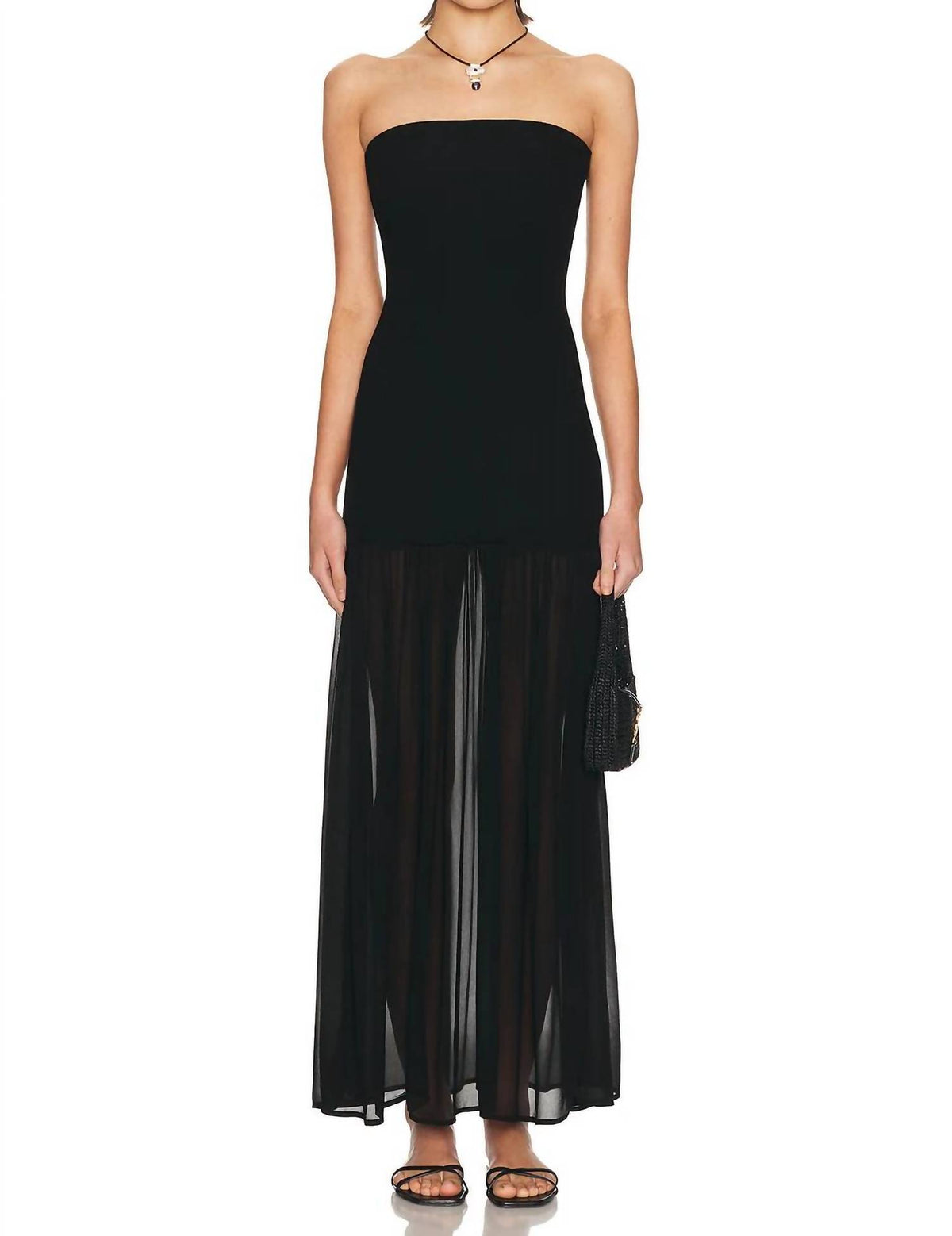 Enza Costa - Strapless Chiffon Dress