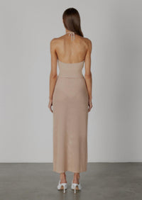 Enza Costa - Stretch Silk Knit Keyhole Halter Bodysuit
