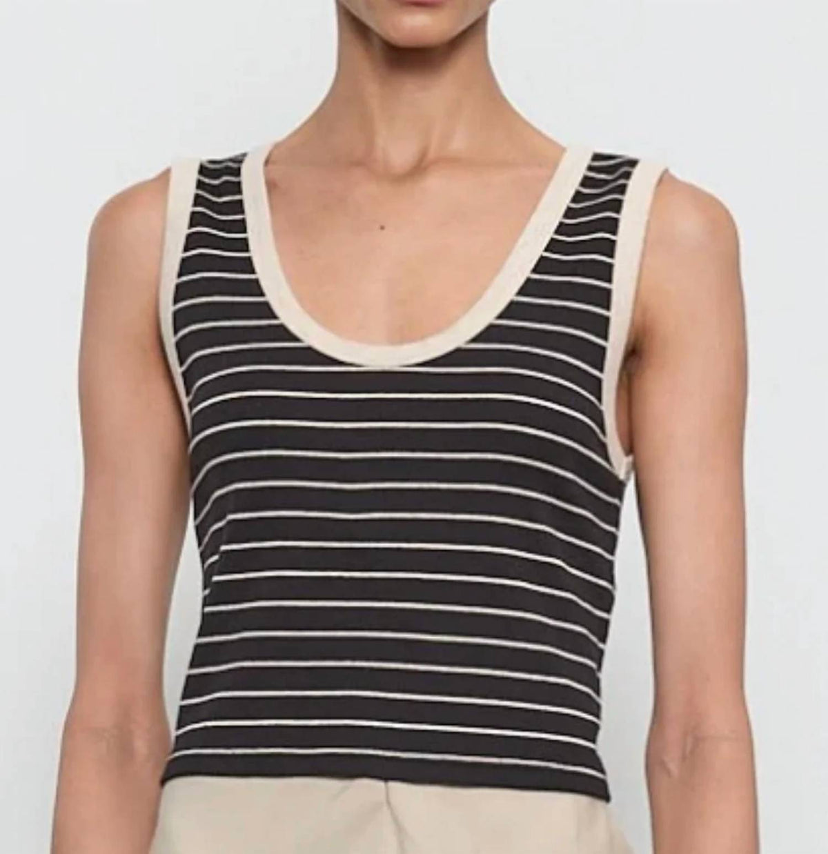 Enza Costa - Stripe Classic U Tank