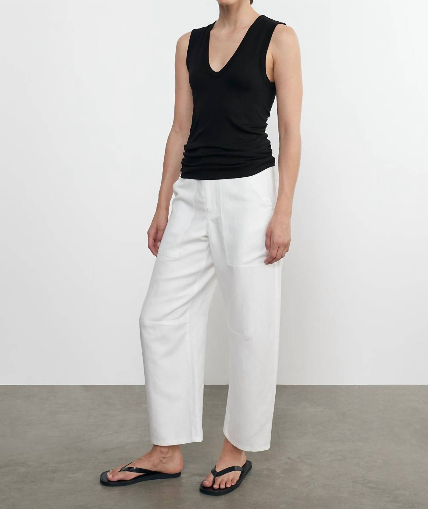 Enza Costa - Twill Work Pants - ankle - clothing - cropped