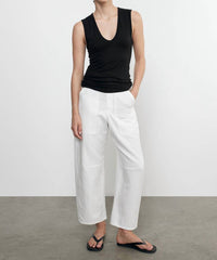 Enza Costa - Twill Work Pants - ankle - clothing - cropped
