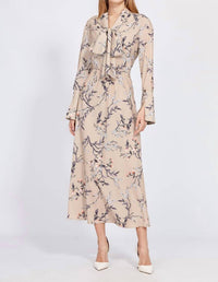 Eola - Long Sleeve Satin Dress