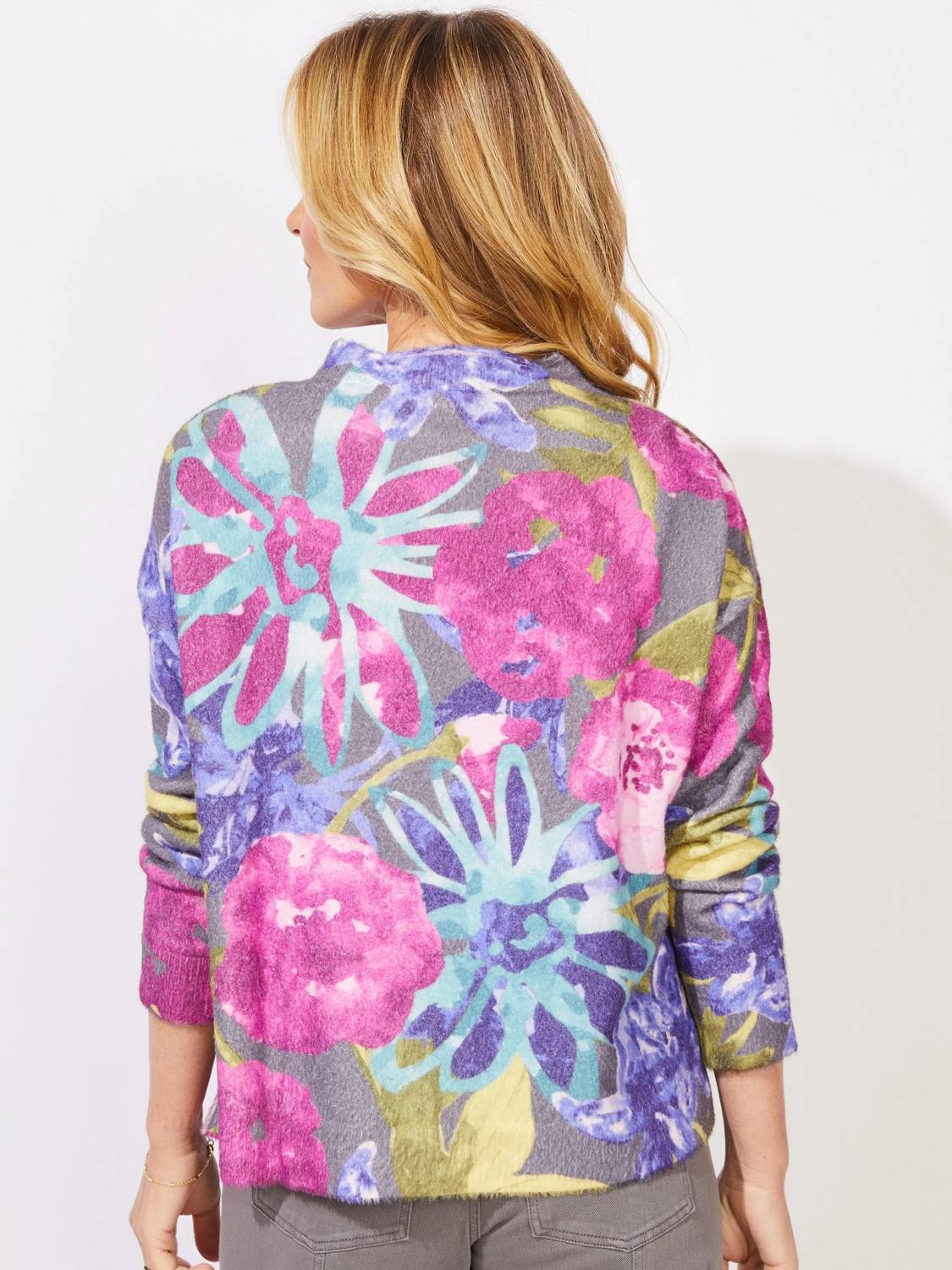 Escape By Habitat - Cozy Bloom Roll Neck Sweater