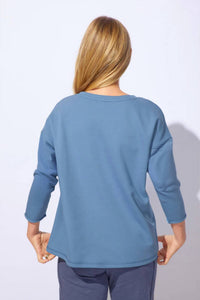 Escape By Habitat - Heart Printed Cotton Fleece Pullover