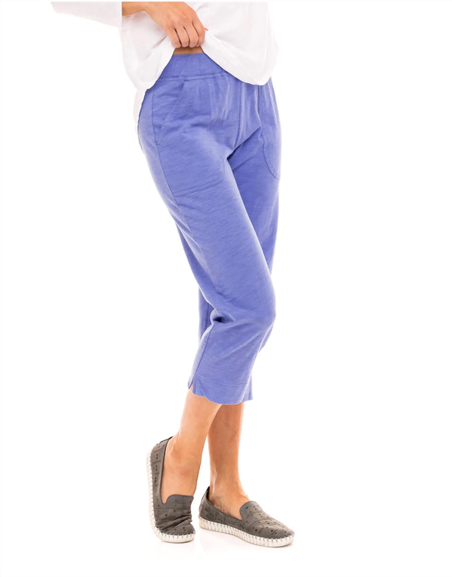 Escape By Habitat - Poplin Capri Pants - blue - capris - clothing