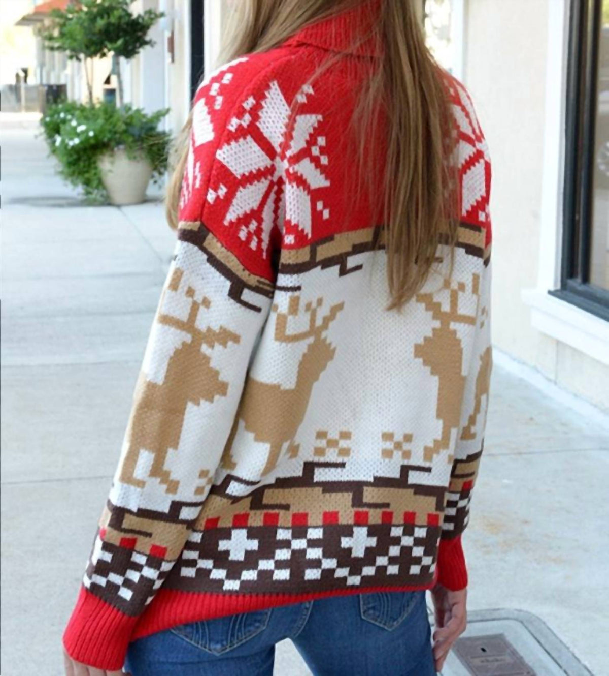 Esley Collection - Christmas Style Turtleneck Sweater