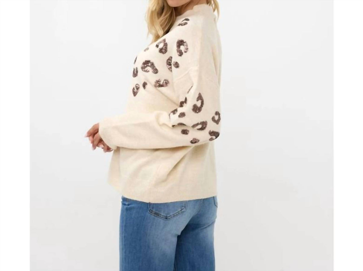 Esqualo - Animal Sequins Sweater