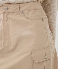 Esqualo - Cargo Short Skirt - beige - clothing - mini