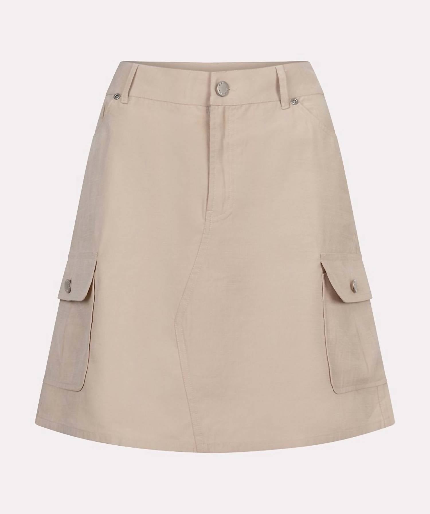 Esqualo - Cargo Short Skirt - beige - clothing - mini