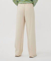Esqualo - Elastic Wide Leg Trouser Pants - beige - clothing - pants