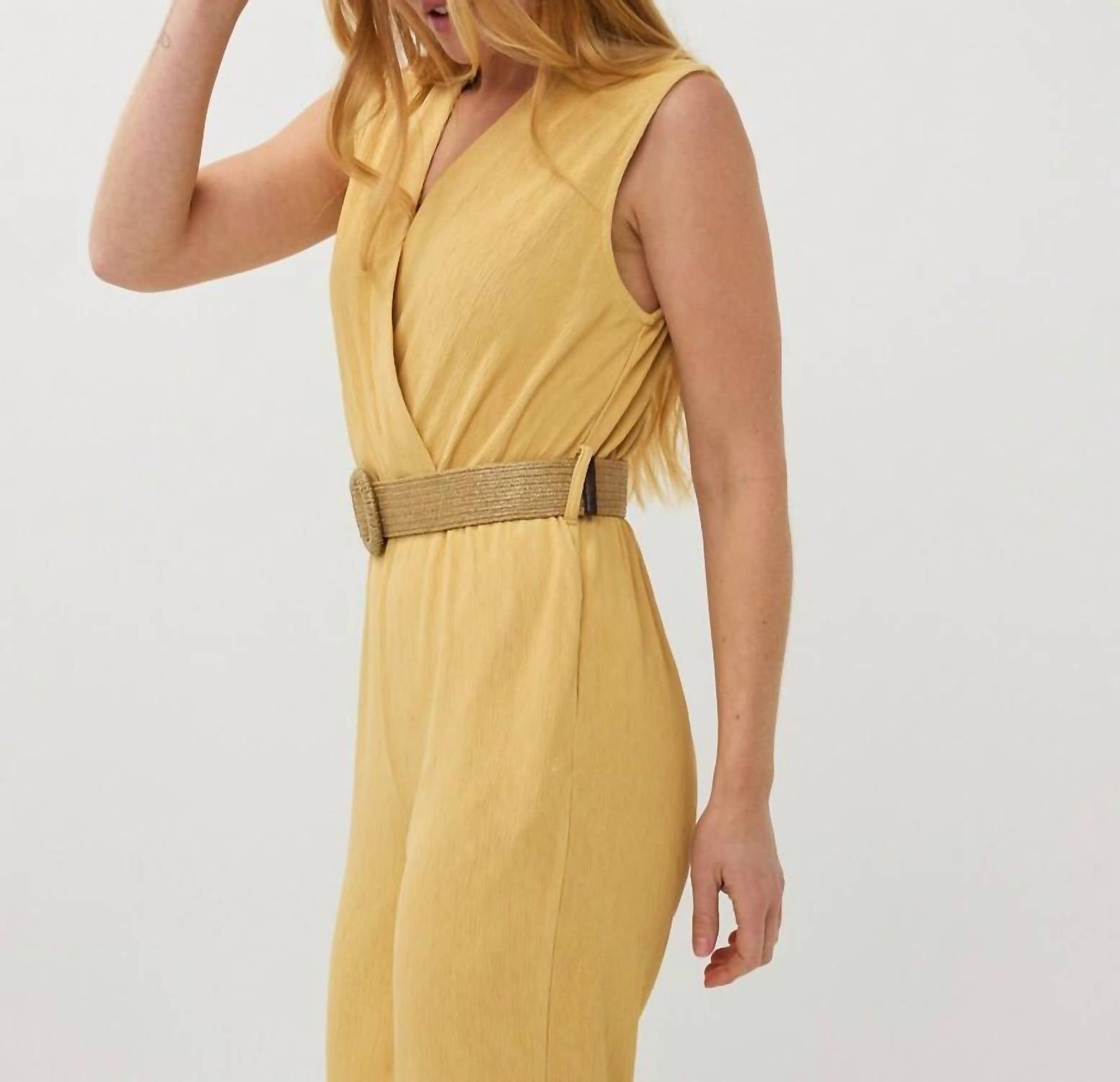 Esqualo - Fancy Crinkle Wide Leg Jumpsuit - clothing - jumpsuits - pants