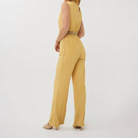 Esqualo - Fancy Crinkle Wide Leg Jumpsuit - clothing - jumpsuits - pants