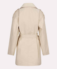 Esqualo - Midi Trench Coat - beige - clothing - coats