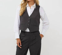 Esqualo - pinstripe vest