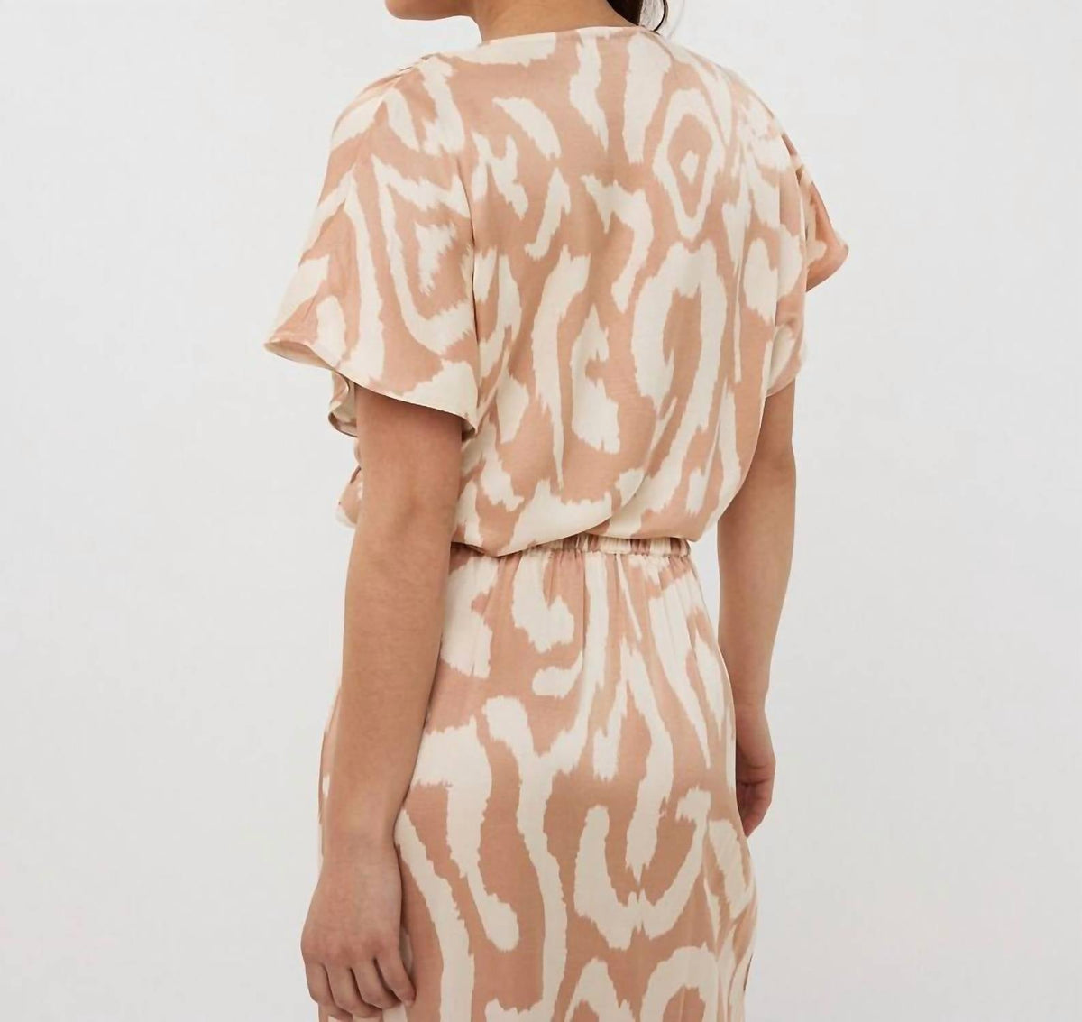 Esqualo - Printed Short Sleeve Blouse