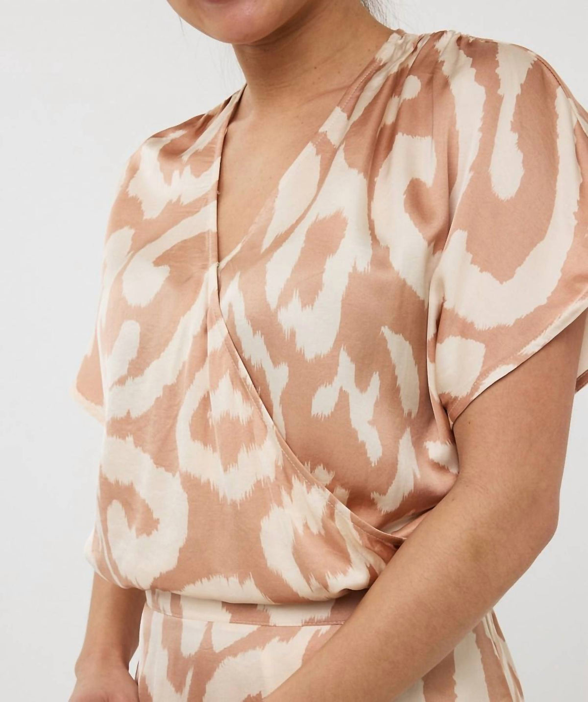 Esqualo - Printed Short Sleeve Blouse