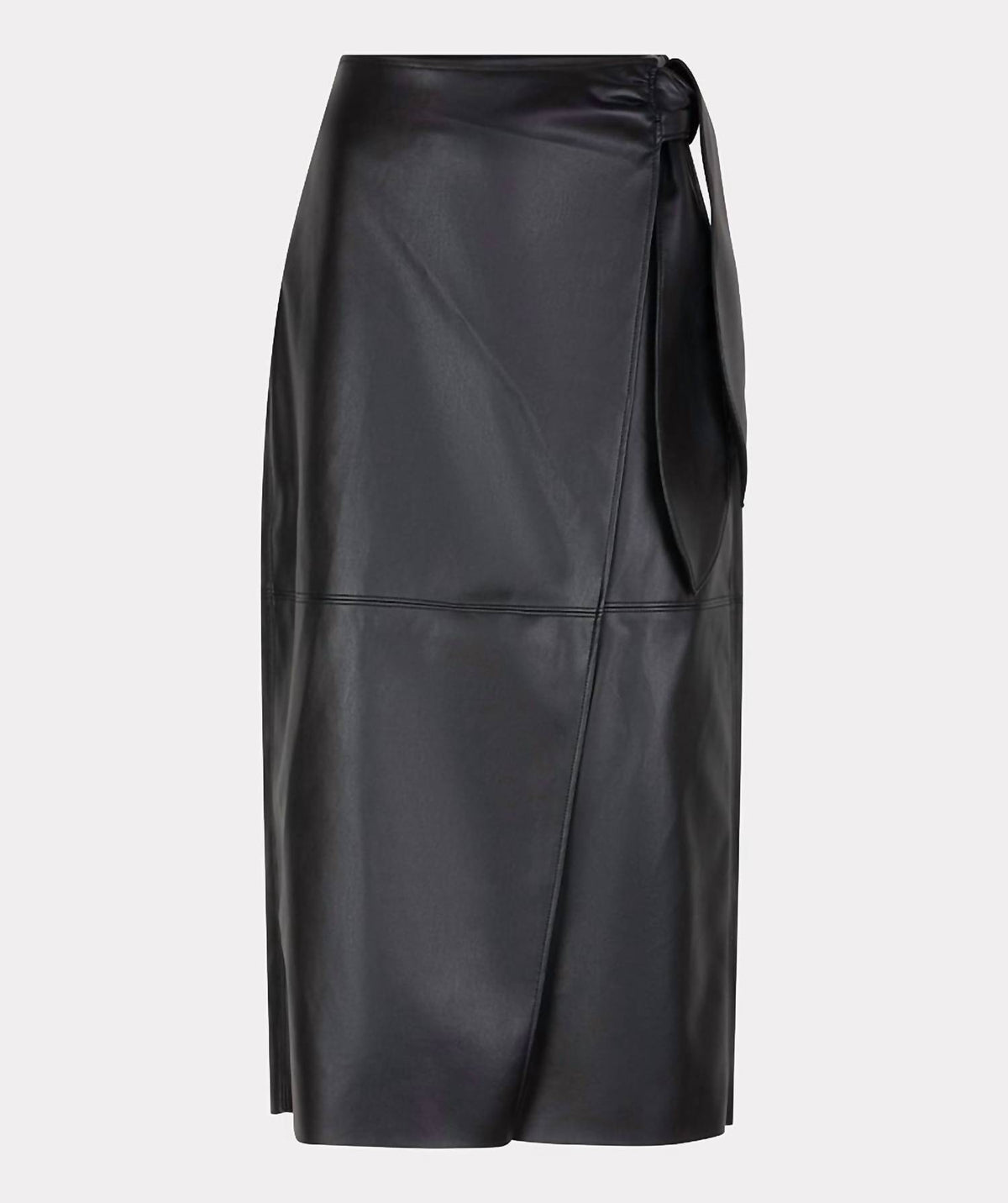 Esqualo - Pu Belted Midi Skirt
