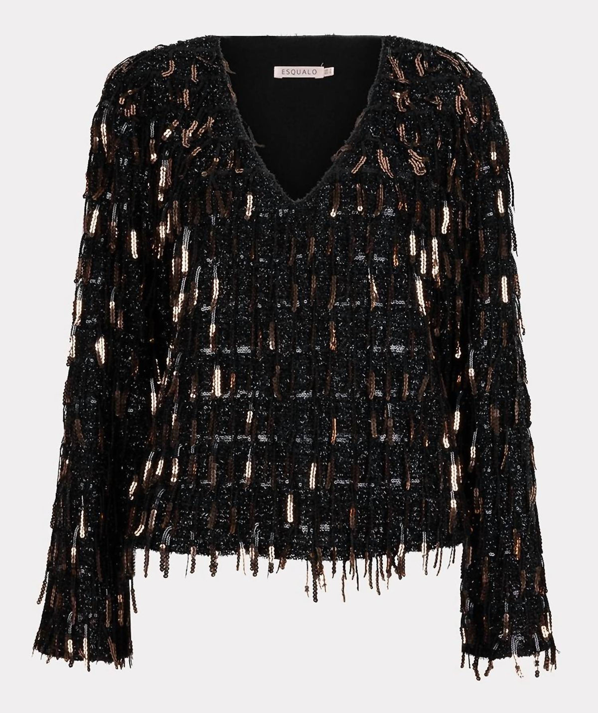 Esqualo - Sequin Fringe Top